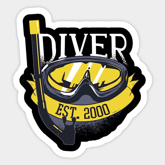 Scuba Diver Life Scuba Diving Adventure Sticker by OfCA Design